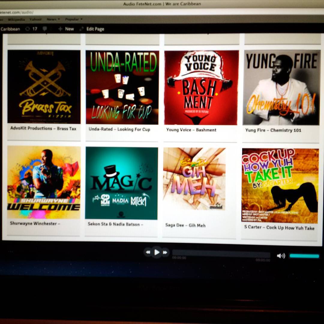 CHECK OUT www.fetenet.com/audio for all 2016 Soca Releases
Promoting all your favorite artists as well the new up and comers.
Get a feel for Carnival 2016 by logging on and listening to artists such as:
@advokitprod
@youngvoice
@shurwaynewinchester
@sekonsta
@nadiabatson
@realscarter