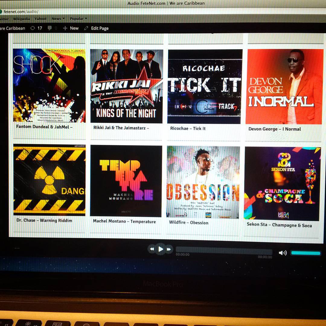 CHECK OUT www.fetenet.com/audio for all 2016 Soca Releases
Promoting all your favorite artists as well as the new up and comers.
Get a feel for Carnival 2016 by logging on and listening to artists such as:
@bajanradiokiller
@rikkijaimaster
@ricochae202
@machelmontano
@iamwildfire
@sekonsta