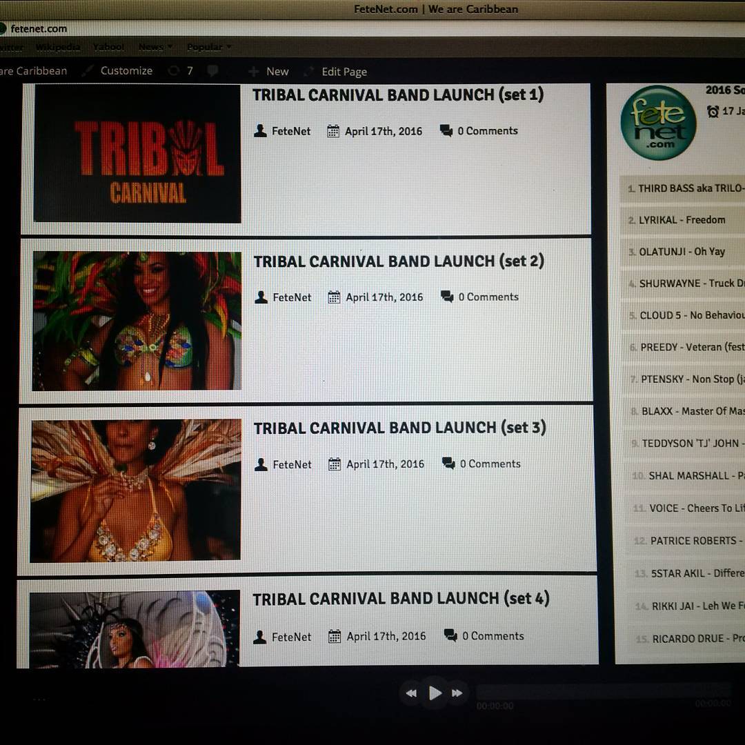 PICTURES NOW POSTED on
www.fetenet.com of

Tribal Carnival theme for 2016
"TRIBAL 10"

Mas Camp (3401 McNicoll Ave. Unit 8)
‎
647-997-1867
416-878-1311
416-825-0563

tribal.carnivalcsr@gmail.com
www.tribalcarnical.com
@tribalcarnival