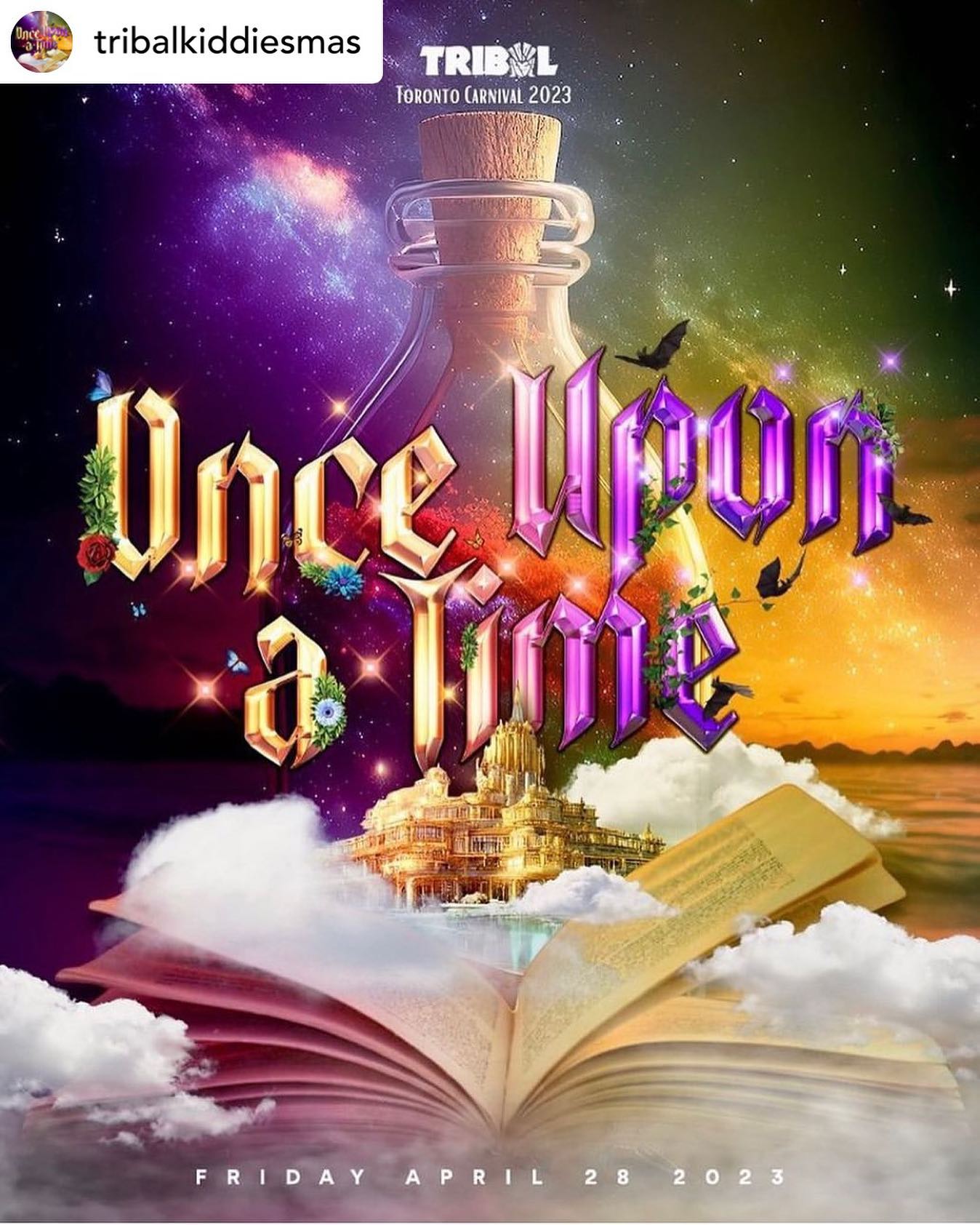 🧚🏽‍♂️ONCE UPON A TIME 🧚🏾
. Launching Friday, April 28th 2023.
.
OVER THE YEARS — we’ve been able to capture the imaginary that is known and unknown from every tribe and time. 

Some call them stories, tales or legends but no matter what they are called they all begin with — ONCE UPON A TIME 🧚🏽‍♂️

—————————————-
GET YOUR TICKETS NOW!!!
—————————————-

@tribalcarnival 
@ceeforcarnival