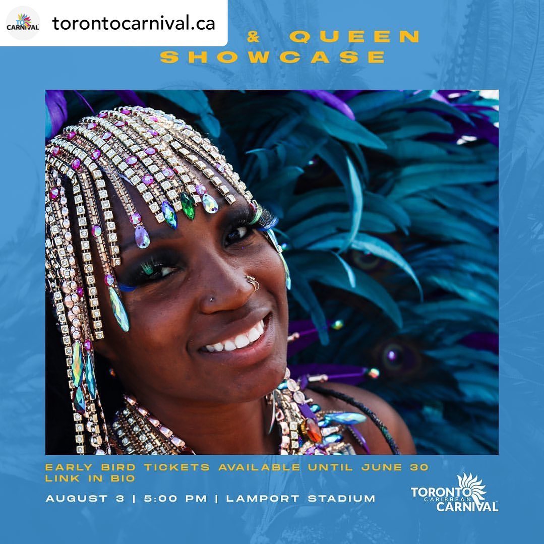 Toronto Caribbean Carnival - King & Queen Showcase .
We are back for another year of world reknowned events.
Early bird tickets available until June 30th!
Come join us for our 

King and Queen Showcase featuring sky high creations by Torontos most phenomenal bands and watch who will take home the crowns of this years king and queen 

Junior King and Queen Showcase with our future masqueraders refusing to be overshadowed by the adults. What these kids may lack in height they make up for in sheer passion and are waiting to show the city what the future hold 

Pan Alive brought to you by @ontsteelpanassociation 
Come see Torontos best steel pan players for a night dedicated to promoting and preserving this cultural musical art form 

The Grande Parade is what all the hype is about and it never disappoints. Have you ever been to the ticketed section? Come see each band onstage competing for top band of 2023. Let the passion and spirit of the parade come over you and feel why Toronto has one of the best Carnivals in the world 

Check out the link in our bio to learn more 
___________________________