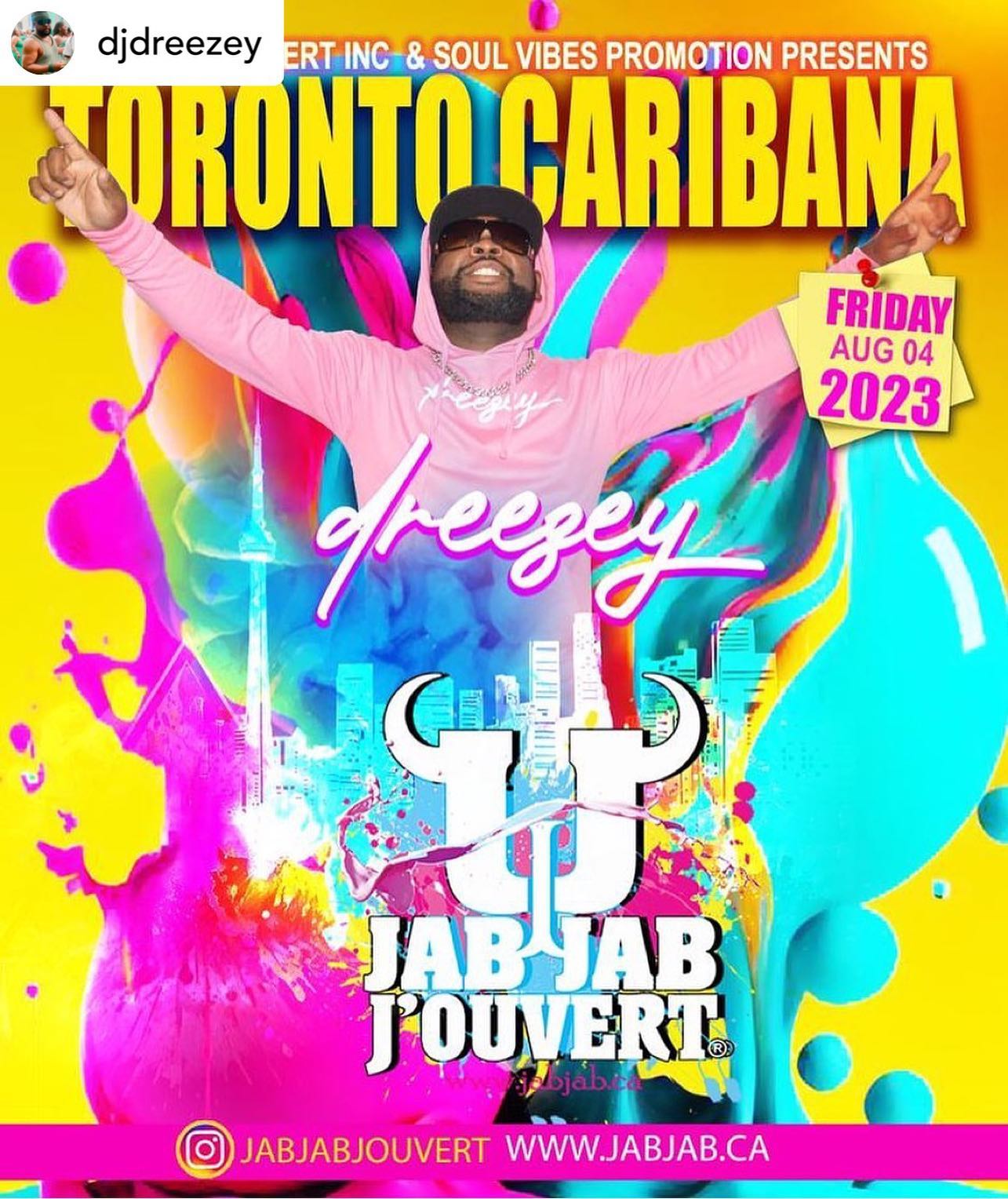 FRIDAY August 4th Canada Celebrates 🍾

⛓️JAB JAB J'OUVERT DAY⛓️.

GET YOUR TICKETS and MEET ME at Markham Meadows

8100 Steeles Ave East
Markham ON 

: 3PM - 12AM 

Me and The Jab Jab J’ouvert Family is Ready 


🎟 Secure your Tickets now at:
www.jabjab.ca
www.Ticketgateway.com 
www.eventbrite.com

#jouvert 
